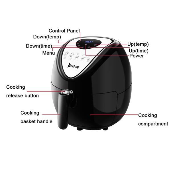 120V 1800W 5.3 L Air Fryer Computer Model - TrendNestOfficial
