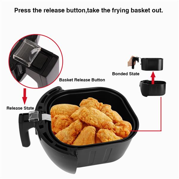 120V 1800W 5.3 L Air Fryer Computer Model - TrendNestOfficial