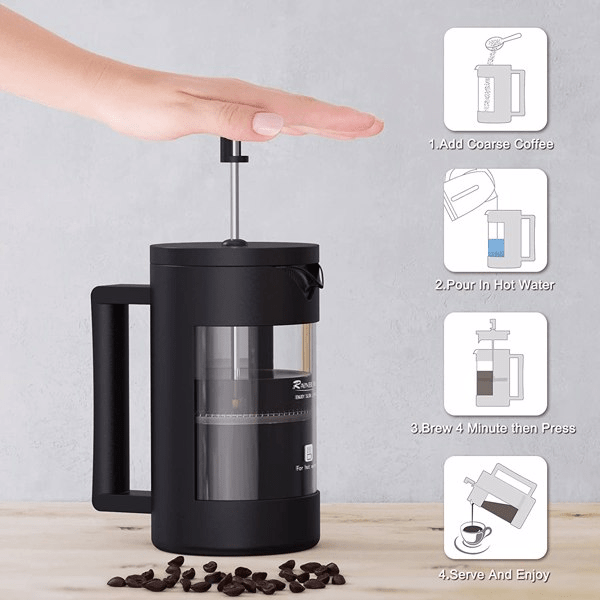350LM/600ML Mini French Press Coffee Maker - TrendNestOfficial