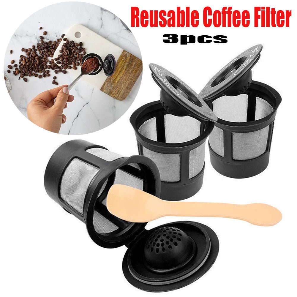 3pcs Reusable Coffee Filter Pod with Spoon - TrendNestOfficial