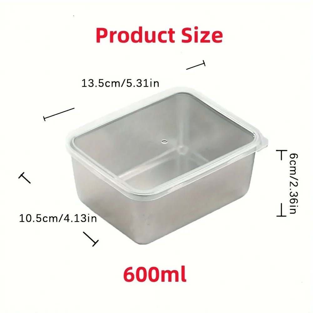 6-Piece Stainless Steel Food Containers Set - Leakproof & Stackable - TrendNestOfficial
