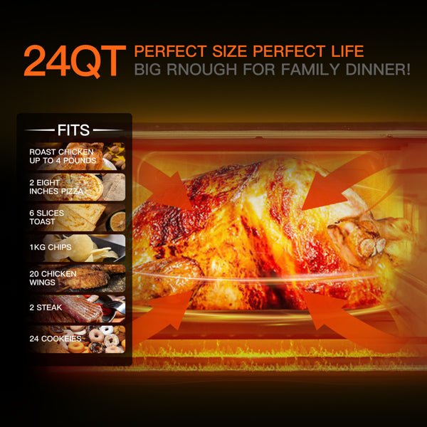 7-In-1 Air Fryer Toaster Oven 24 Quart Convection Oven Toaster - TrendNestOfficial