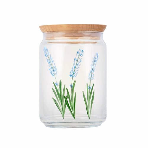 Lavendel - Handbemaltes 1L Glasgefäß