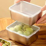 6-Piece Stainless Steel Food Containers Set - Leakproof & Stackable