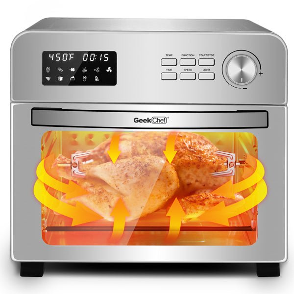 Air Fryer Toaster Oven LCD Countertop with Rotisserie and Dehydrator - TrendNestOfficial