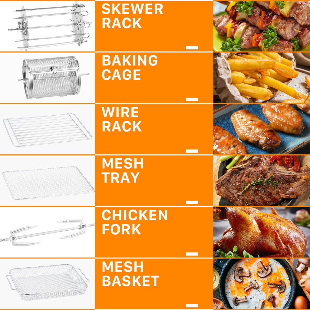 Geek Chef 1700W Convection Air Fryer Toaster Oven