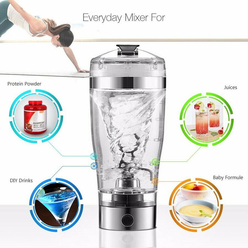 Electric Protein Shake Stirrer USB Shake Bottle Milk Coffee Blender Kettle Sports And Fitness Electric Shaker Cup - TrendNestOfficial