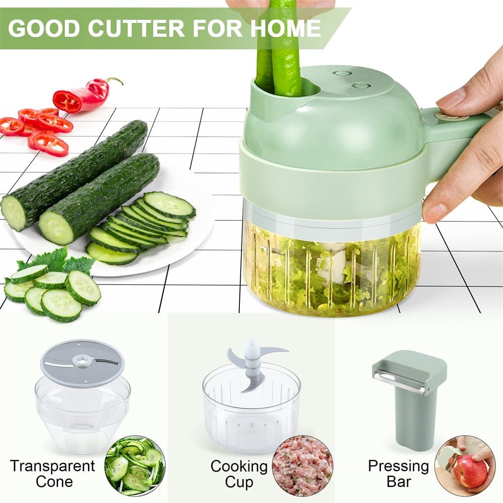 Portable Handheld 4 in 1 Electric Vegetable Slicer - TrendNestOfficial