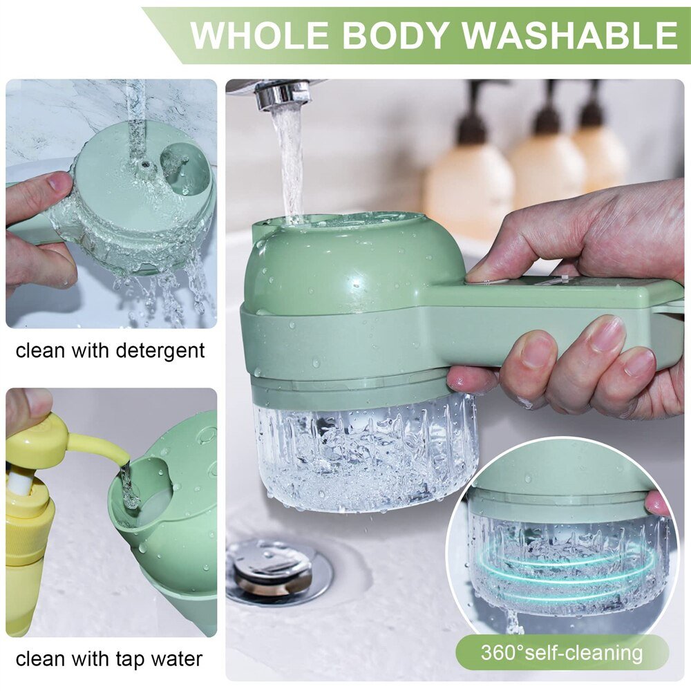 Portable Handheld 4 in 1 Electric Vegetable Slicer - TrendNestOfficial