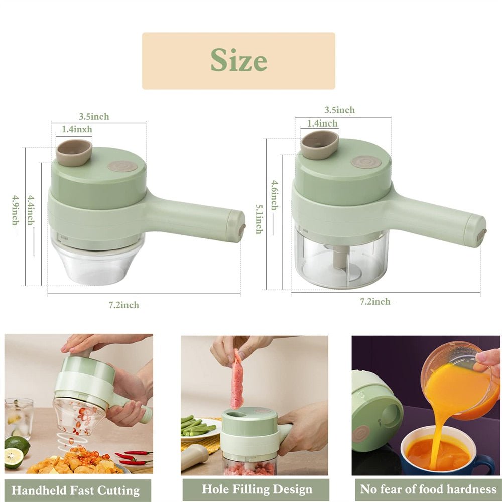 Portable Handheld 4 in 1 Electric Vegetable Slicer - TrendNestOfficial