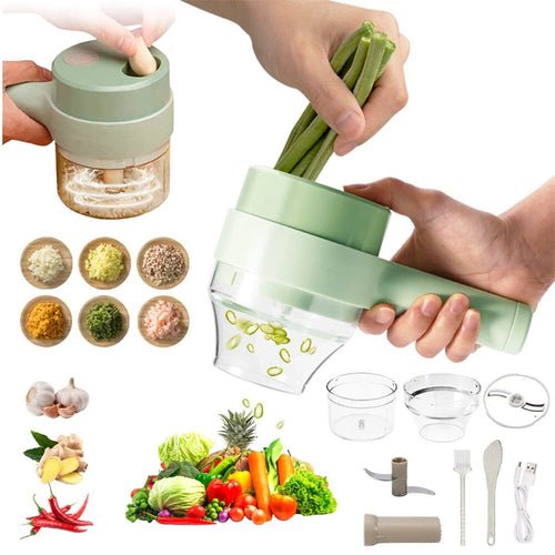 Portable Handheld 4 in 1 Electric Vegetable Slicer - TrendNestOfficial
