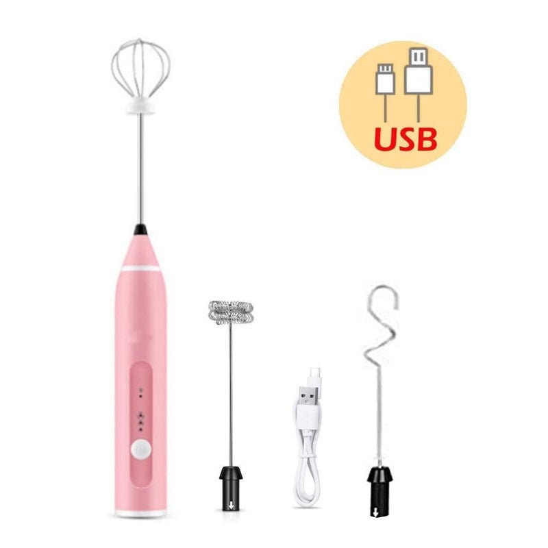 Rechargeable Electric Milk Frother Automatic Kitchen Juice Food Mixer Cream Egg Beater Blender - TrendNestOfficial