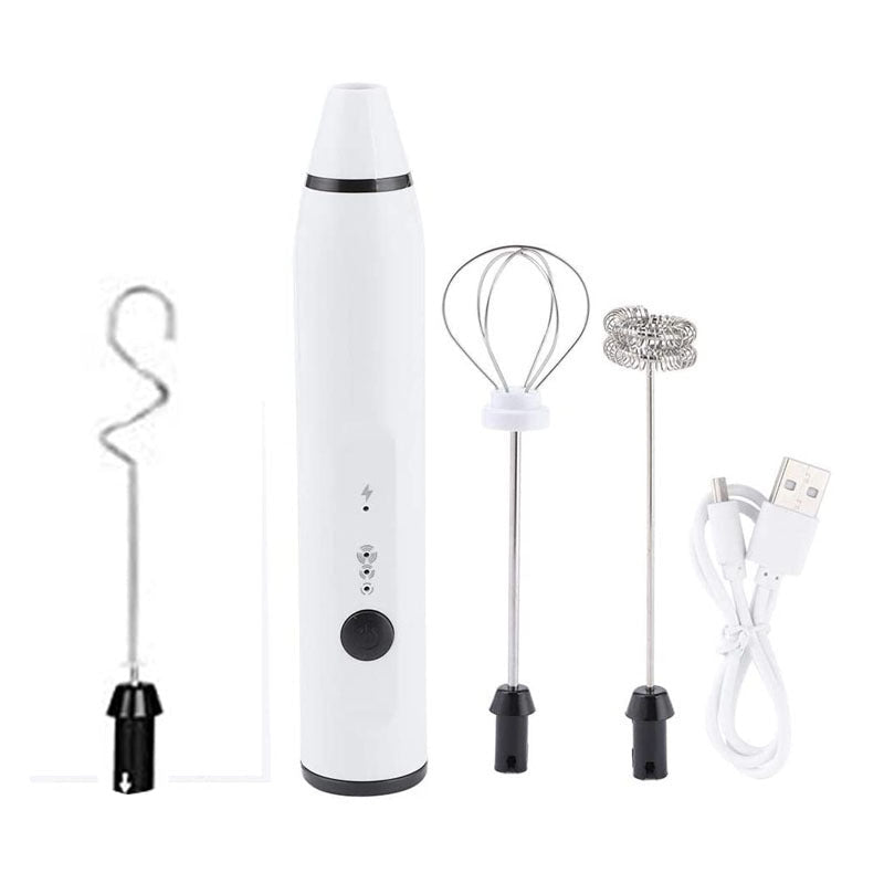 Rechargeable Electric Milk Frother Automatic Kitchen Juice Food Mixer Cream Egg Beater Blender - TrendNestOfficial